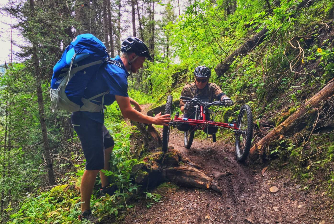 Person using Adaptive Hand Pedal Bike