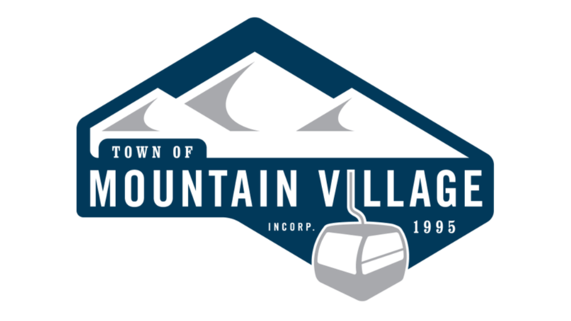 Our logo for the Town of Mountain Village proudly showcases stylized mountains and a gondola, all underlined by the text "Town of Mountain Village, Incorp. 1995." The blue and gray color scheme reflects our dedication to community and nature.